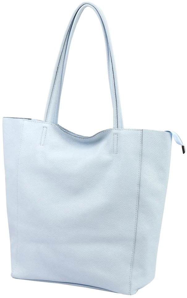 Luka damska skórzana shopperbag duża torebka na ramię kieszeń suwak