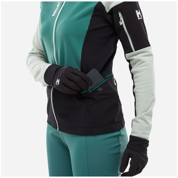 Moteriška slidinėjimo striukė Millet Pierra Ment Hoodie, žalia