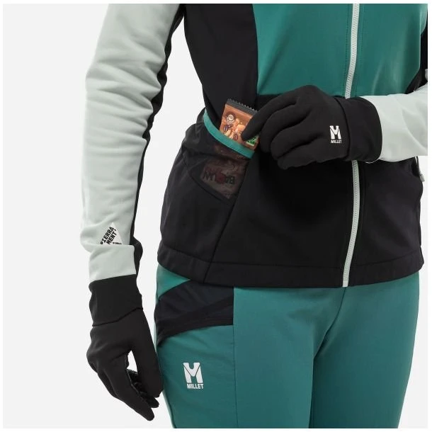 Moteriška slidinėjimo striukė Millet Pierra Ment Hoodie, žalia