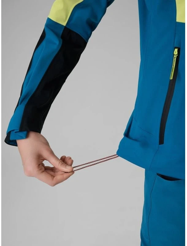 Moteriška softshell striukė 4F PRO, geltona ir mėlyna