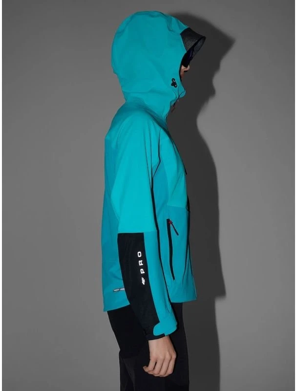 Moteriška softshell striukė 4F PRO su NeoDry membrana, juoda ir mėlyna