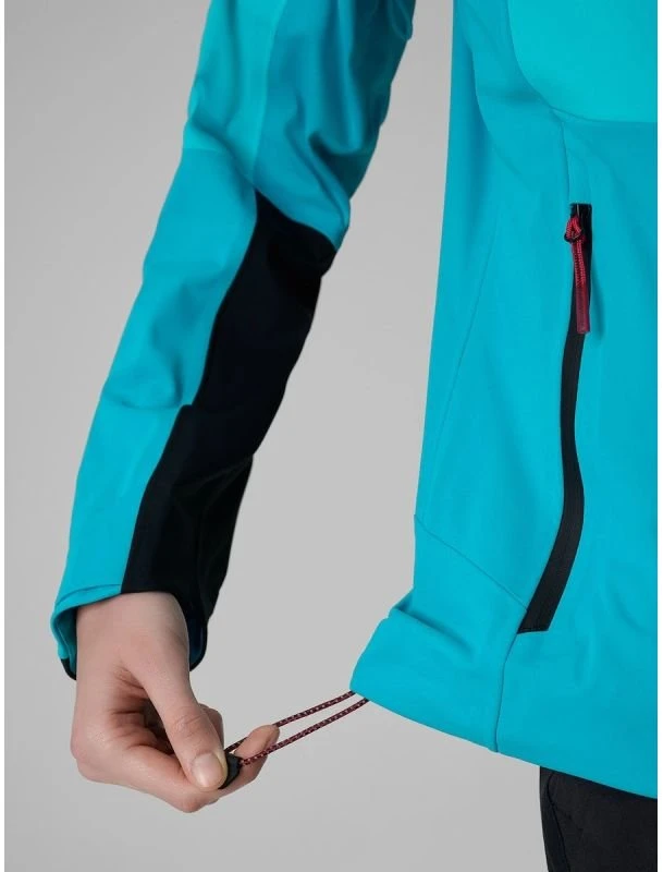 Moteriška softshell striukė 4F PRO su NeoDry membrana, juoda ir mėlyna