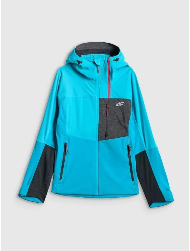Moteriška softshell striukė 4F PRO su NeoDry membrana, juoda ir mėlyna