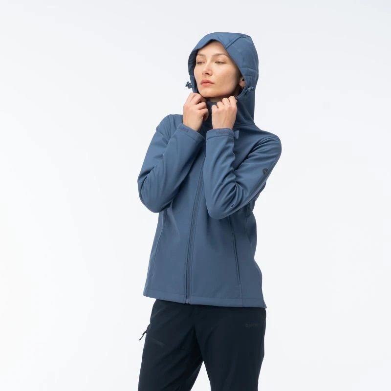 hitec Moteriška softshell striukė su reguliuojamu gobtuvu Hi-Tec