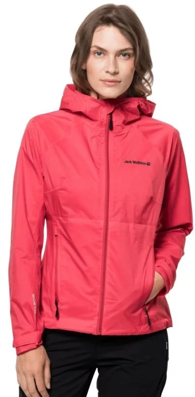 Moteriška striukė nuo vėjo Jack Wolfskin Tasman 2L, raudona