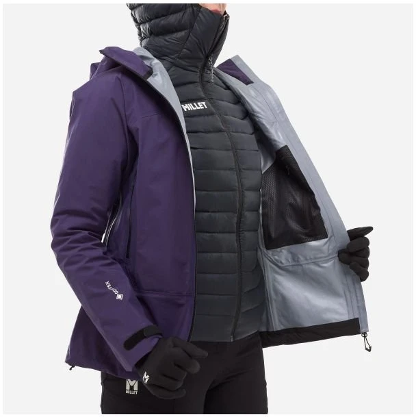 Moteriška striukė su GORE-TEX membrana Millet Kamet GTX, violetinė