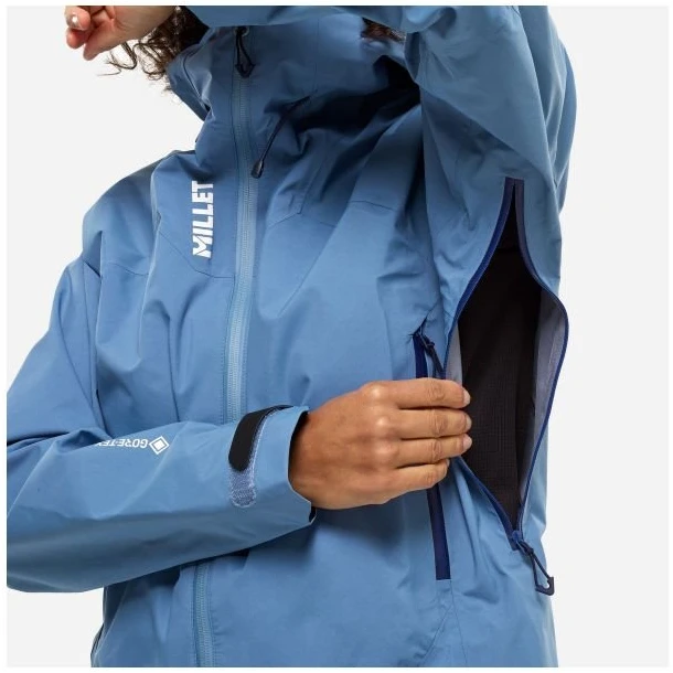 Moteriška striukė su GORE-TEX membrana Millet Kamet GTX, mėlyna