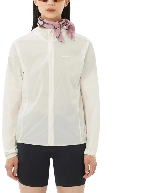 Moteriška vėjo nepraleidžianti striukė Salomon Sense Aero Wind JKT W LC2743800, smėlio spalvos, dydis L