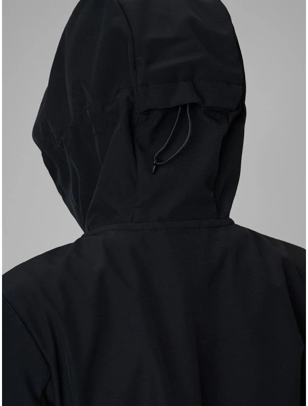 Moteriška vėjui atspari softshell striukė 4F, juoda