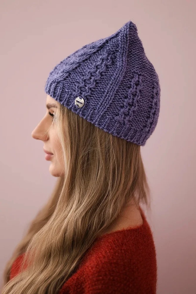 Moteriška žieminė kepurė su fliso pamušalu, šviesiai violetinė