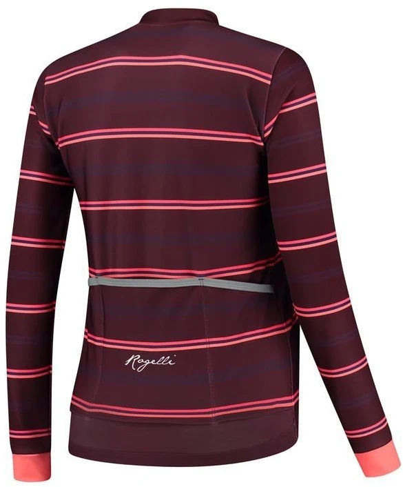 Moteriška žieminė striukė Rogelli Stripe, bordo spalvos