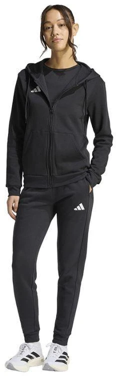 Moteriškas adidas Entrada 26 džemperis su pilnu užtrauktuku, juodas KF5939