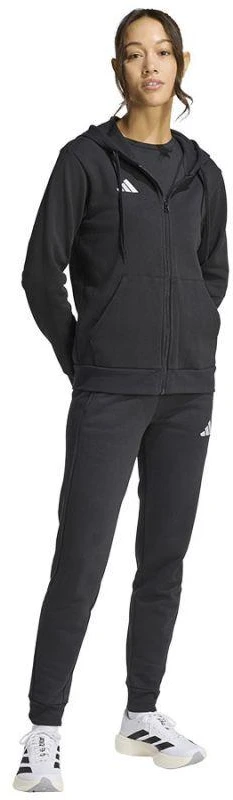 Moteriškas adidas Entrada 26 džemperis su pilnu užtrauktuku, juodas KF5939