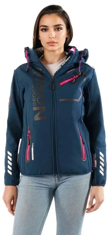 Moteriškas džemperis Geographical Norway, tamsiai mėlynas ir rožinis