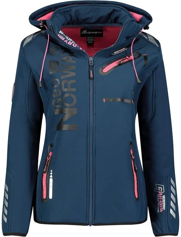 Moteriškas džemperis Geographical Norway, tamsiai mėlynas ir rožinis
