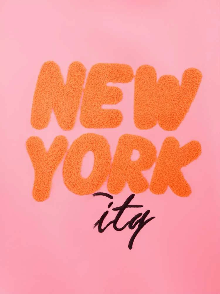 Moteriškas džemperis su gobtuvu ir užrašu New York City