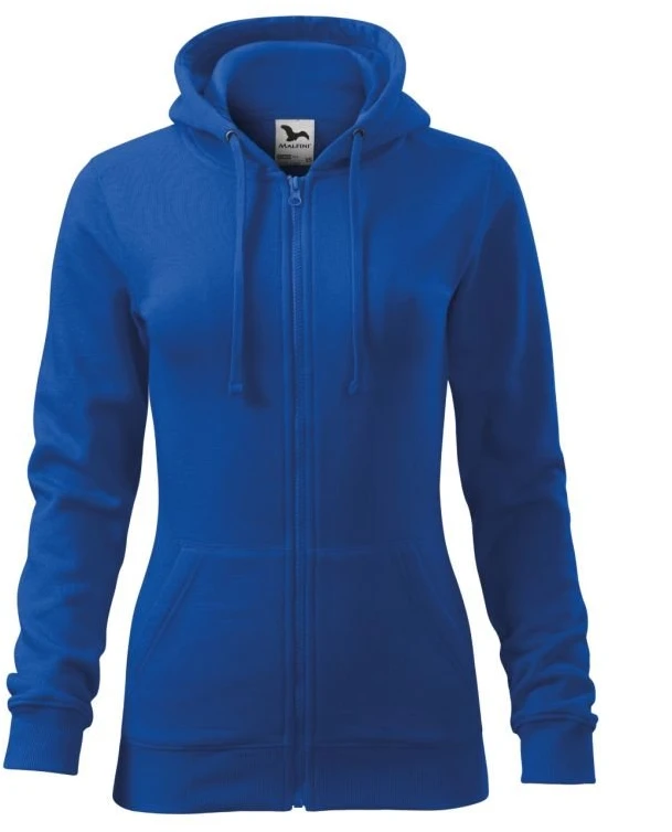 Moteriškas džemperis su gobtuvu Malfini Trendy Zipper, mėlynas