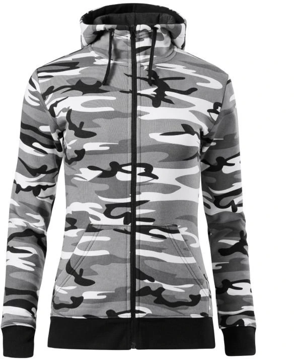Moteriškas džemperis su gobtuvu Malfini Camo Zipper, kamufliažinis