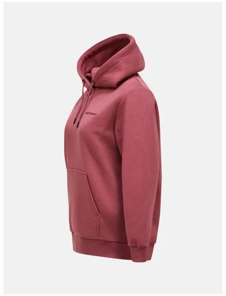 Moteriškas džemperis su gobtuvu Peak Performance Original Small Logo Zip, raudonas