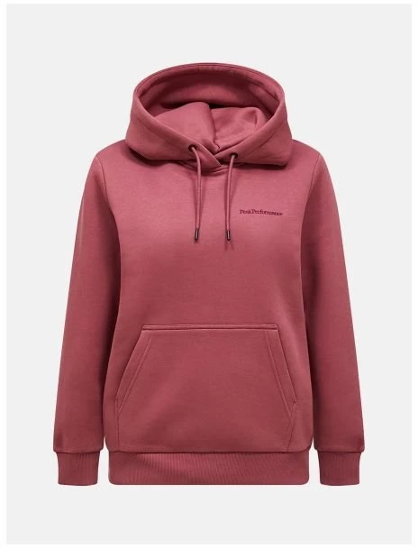 Moteriškas džemperis su gobtuvu Peak Performance Original Small Logo Zip, raudonas
