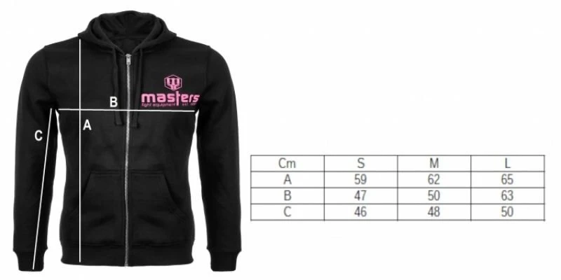 Moteriškas džemperis su užtrauktuku Masters Basic, juodas