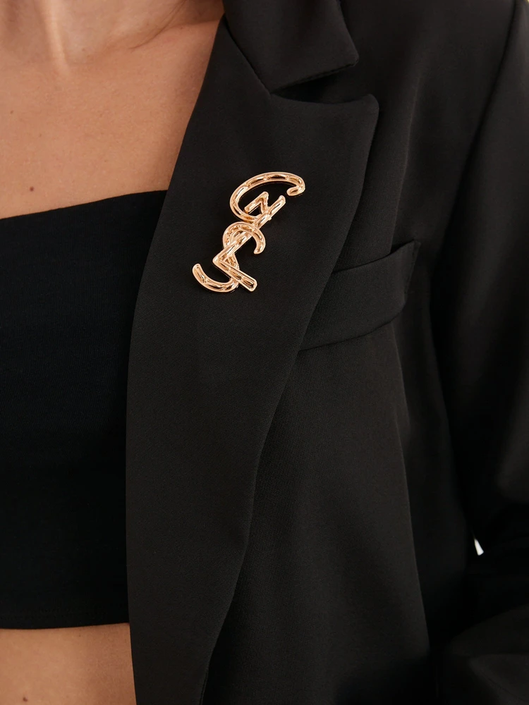 Moteriškas elegantiškas švarkas su sagomis Italy Moda, juodas