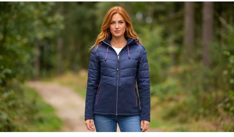 Moteriškas flisinis džemperis Geographical Norway Trendy, tamsiai mėlynas