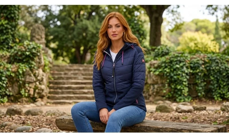 Moteriškas flisinis džemperis Geographical Norway Trendy, tamsiai mėlynas
