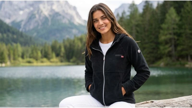 Moteriškas flisinis džemperis Geographical Norway, juodas
