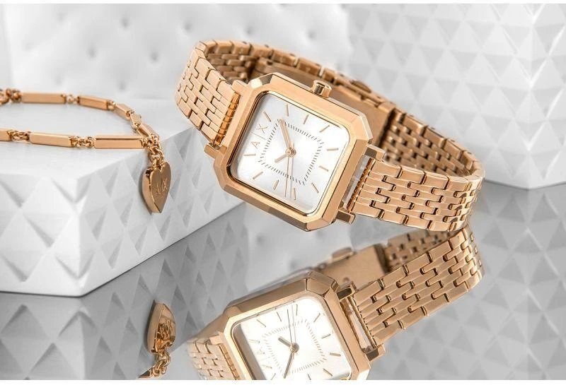 Moteriškas laikrodis + Apyrankė ARMANI EXCHANGE AX7164SET + Dėžutė