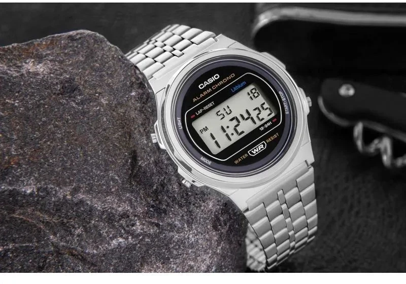 Moteriškas laikrodis CASIO A171WE-1AEF + DĖŽUTĖ
