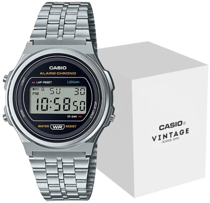 Moteriškas laikrodis CASIO A171WE-1AEF + DĖŽUTĖ