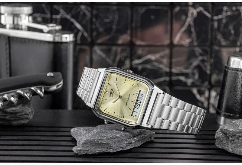 CASIO VINTAGE UNISEX LAIKRODIS AQ-230A-9AMQYDF + DĖŽUTĖ