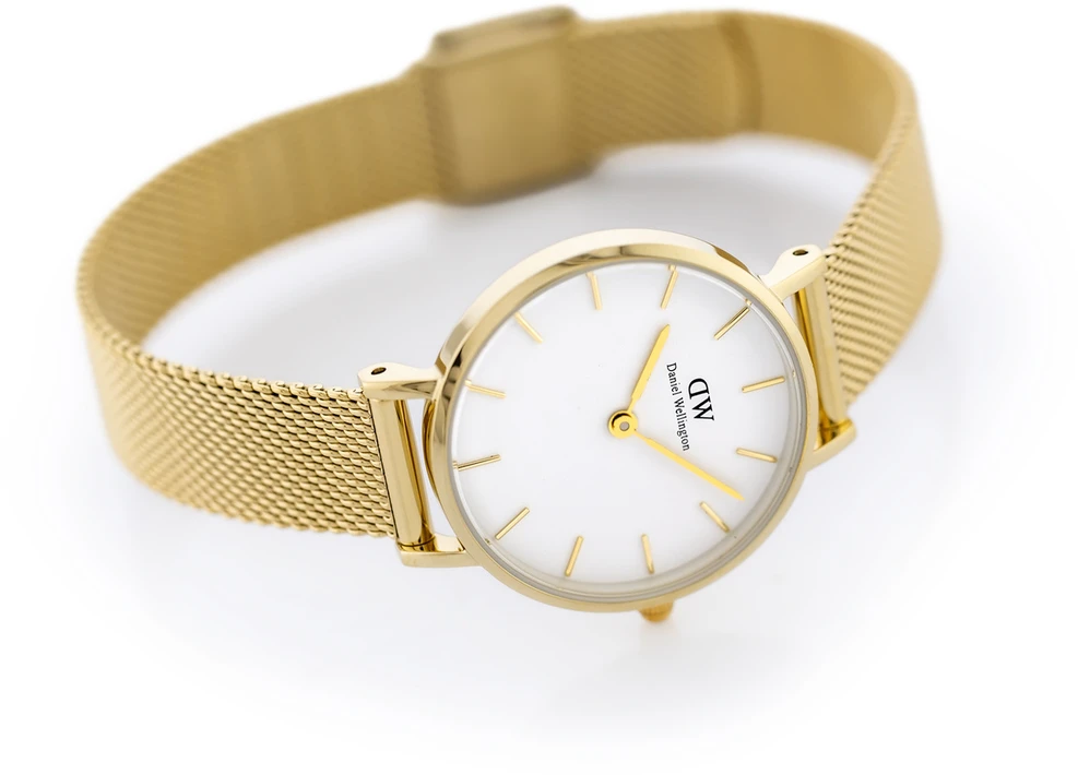 Laikrodis DANIEL WELLINGTON WOMEN'S WATCH DW00100350 - Petite Evergold 28mm