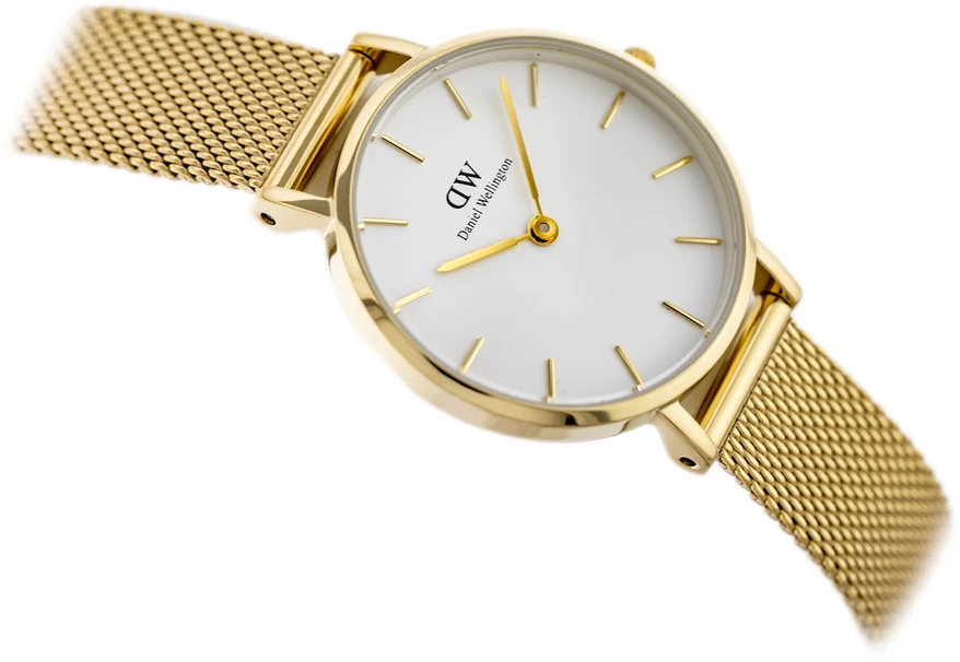 Laikrodis DANIEL WELLINGTON WOMEN'S WATCH DW00100350 - Petite Evergold 28mm