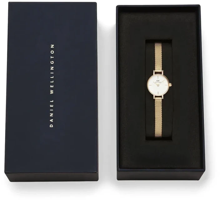 Moteriškas laikrodis DANIEL WELLINGTON Petite Mini Gold Stainless Steel 19mm DW00100745 + BOX (zw523b)