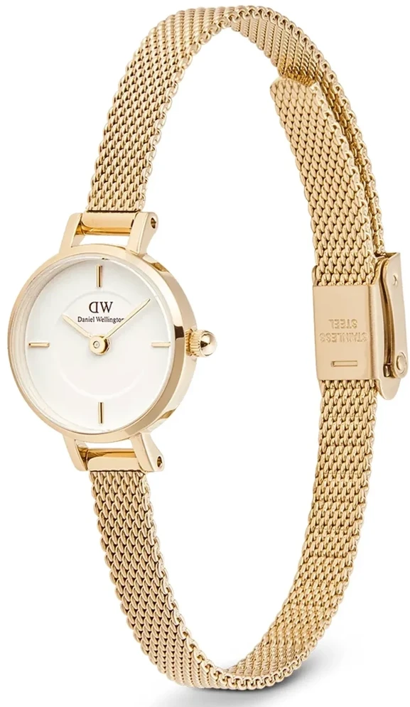 Moteriškas laikrodis DANIEL WELLINGTON Petite Mini Gold Stainless Steel 19mm DW00100745 + BOX (zw523b)