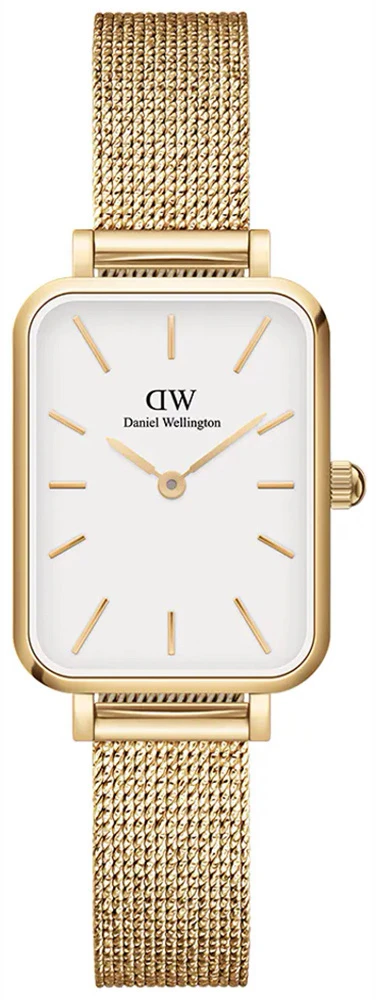 Moteriškas laikrodis DANIEL WELLINGTON Quadro Pressed Evergold 20mm DW00100556 + BOX (zw520a)