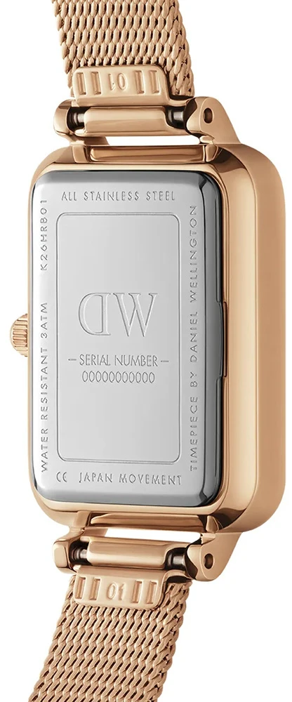 Moteriškas laikrodis DANIEL WELLINGTON Quadro Pressed Melrose Pearl 20mm DW00100510 + BOX (zw505o)