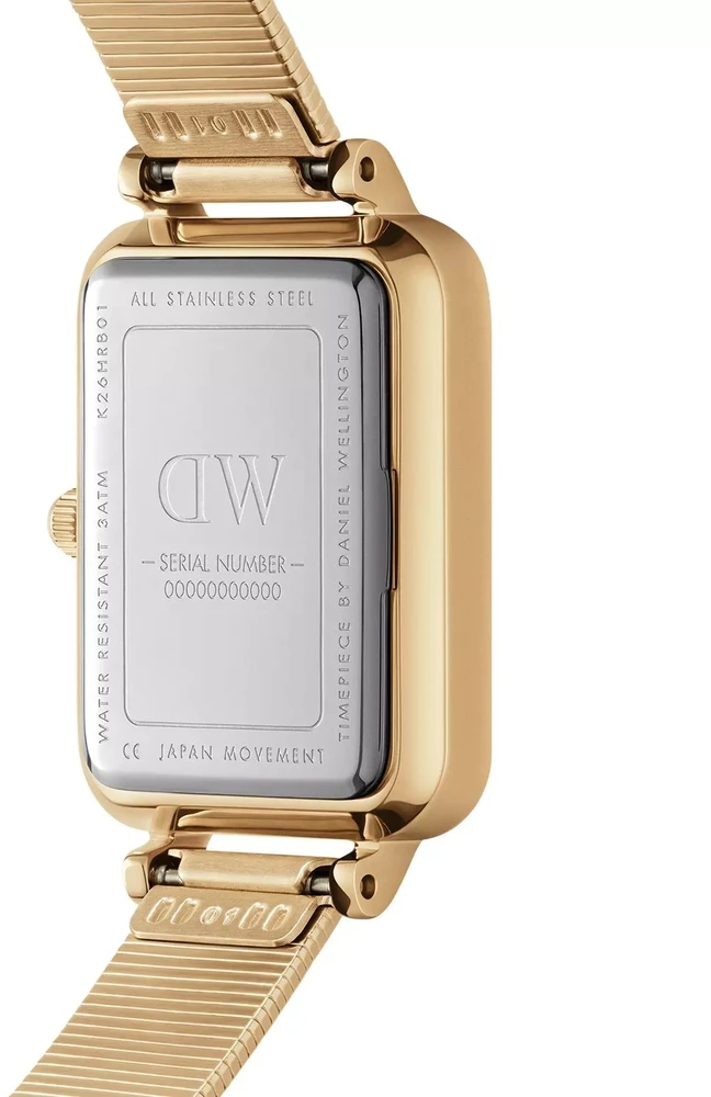 MOTERIŠKAS LAIKRODIS DANIEL WELLINGTON Quadro Lumine Pressed Piano 20mm DW00100582 + DĖŽUTĖ (zw519a)