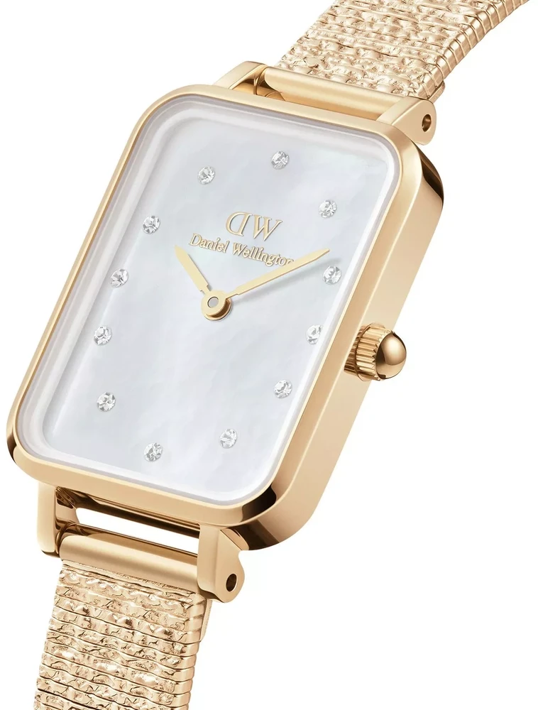 MOTERIŠKAS LAIKRODIS DANIEL WELLINGTON Quadro Lumine Pressed Piano 20mm DW00100582 + DĖŽUTĖ (zw519a)