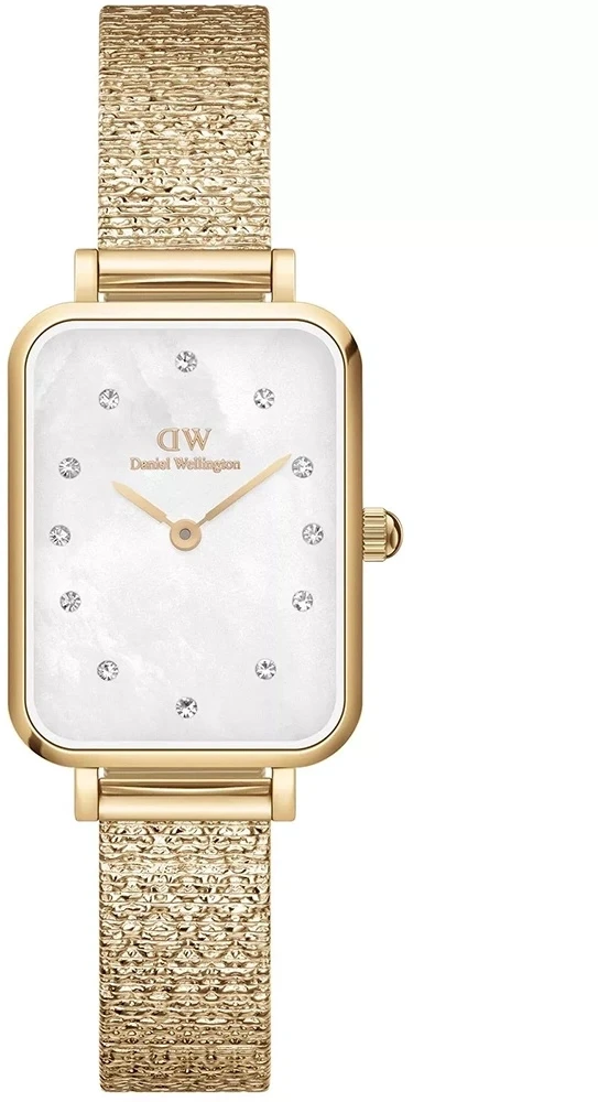 MOTERIŠKAS LAIKRODIS DANIEL WELLINGTON Quadro Lumine Pressed Piano 20mm DW00100582 + DĖŽUTĖ (zw519a)
