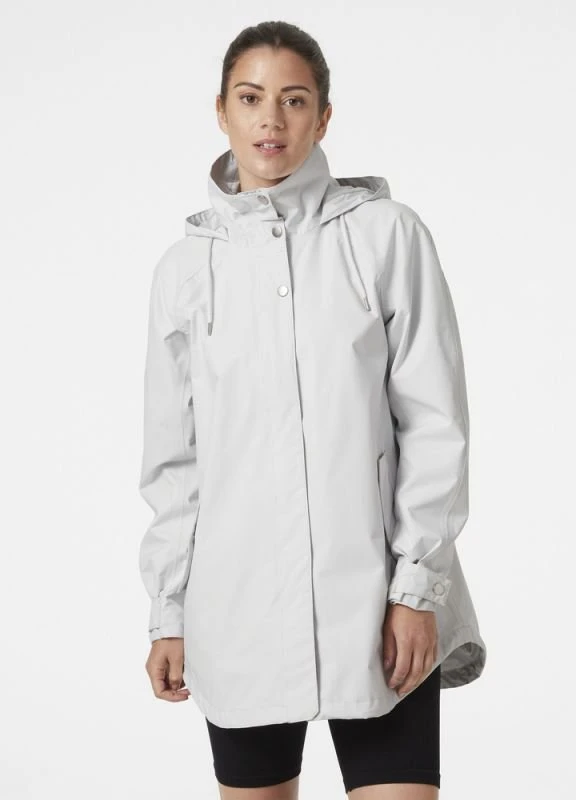 Moteriškas lietpaltis su gobtuvu Helly Hansen Valentina, pilkas