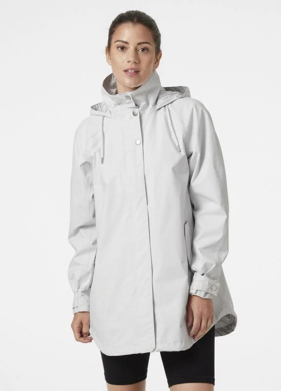 Moteriškas lietpaltis su gobtuvu Helly Hansen Valentina, pilkas