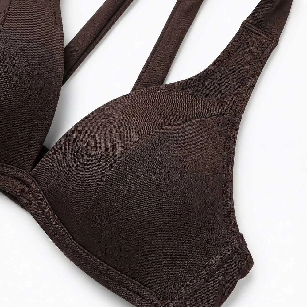 Moteriškas maudymosi kostiumėlis halter su formuotais kaušeliais — Mocca Beach