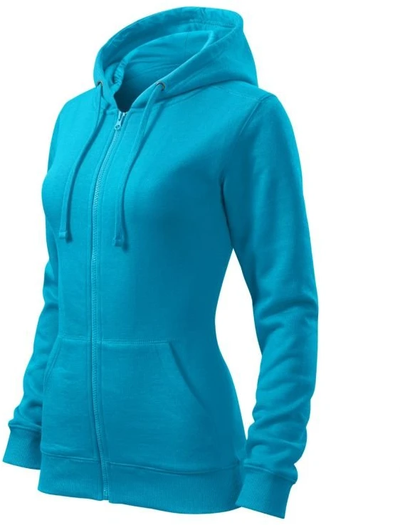 Moteriškas medvilninis džemperis Malfini Trendy Zipper, turkio