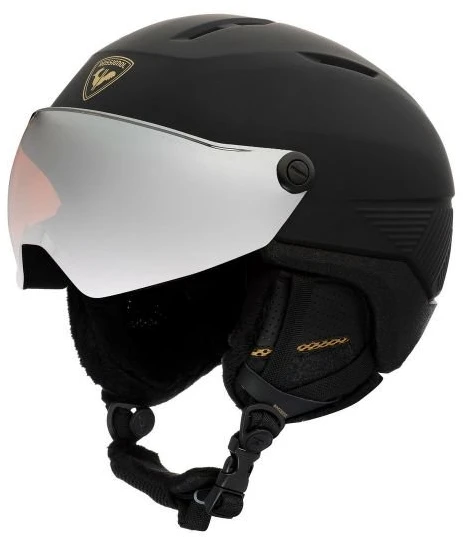Moteriškas slidinėjimo šalmas Rossignol Fit Visor, juodas