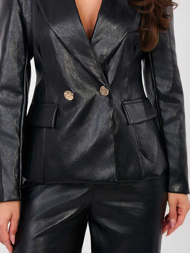 Moteriškas švarkas juodos spalvos