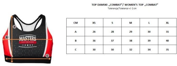 Moteriškas trumpintas viršutinis drabužis MASTERS "COMBAT" (patvirtintas WAKO)