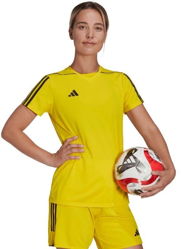 Moteriški adidas Tiro 23 Lygos marškinėliai geltoni HR4614